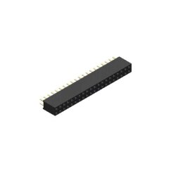 2X20 Pin 2.54mm Çift Sıra Dişi Header - Siyah - EGNE-UDTK