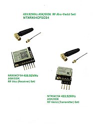 433.92MHz ASK/OOK RF Alıcı Verici Seti (NTXRX04CFSCS4) - EGNE