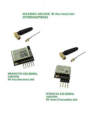 433.92MHz ASK/OOK RF Alıcı Verici Seti (NTXRX04CFSCS4) - 1