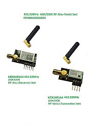 433.92MHz ASK/OOK RF Alıcı Verici Seti (NTXRX04RSARS4) - EGNE