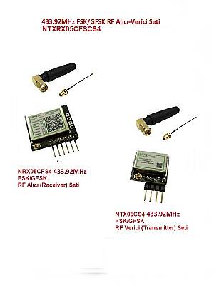 433.92MHz FSK/GFSK RF Alıcı Verici Seti (NTXRX05CFSCS4) - 1