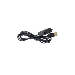 5V USB Anahtarlı Erkek Kablo Siyah - 1 Metre - EGNE-UDTK