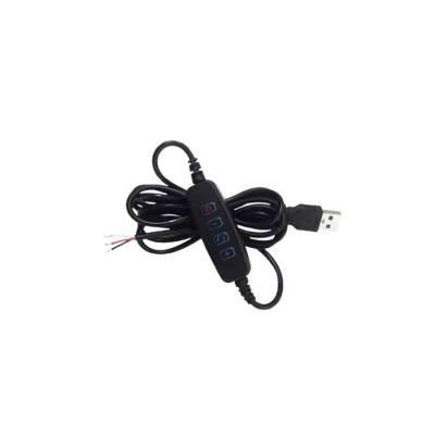 5V USB Dimmer'li Erkek Kablo Siyah - 1,5 Metre - 1