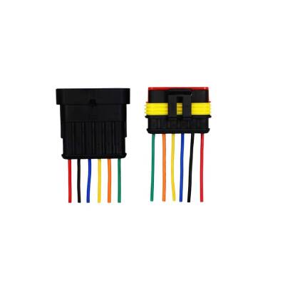 6 Pin Kablolu Su Geçirmez Konnektör Takım - 1