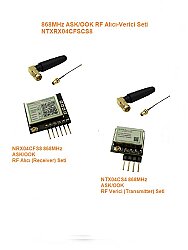 868MHz ASK/OOK RF Alıcı Verici Seti (NTXRX04CFSCS8) - EGNE