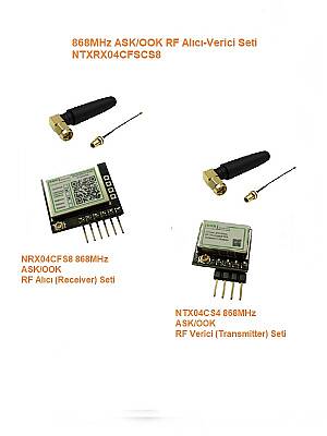 868MHz ASK/OOK RF Alıcı Verici Seti (NTXRX04CFSCS8) - 1