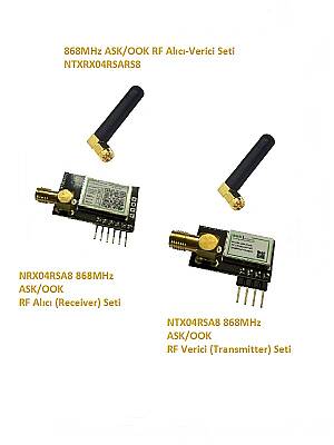 868MHz ASK/OOK RF Alıcı Verici Seti (NTXRX04RSARS8) - 1