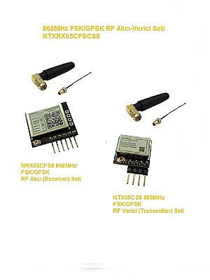 868MHz FSK/GFSK RF Alıcı Verici Seti (NTXRX05CFSCS8) - 1