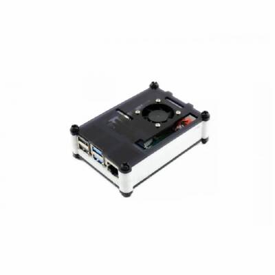 Raspberry Pi 4 Fanlı Muhafaza Kutusu Siyah/Beyaz Akrilik - 1